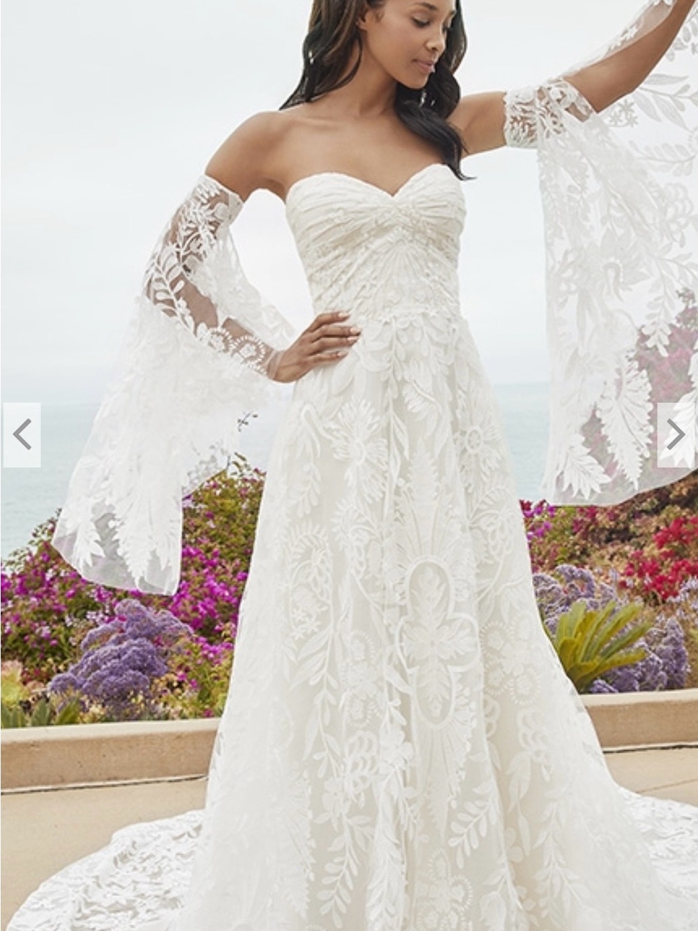Strapless White Lace Bridal Gown by Casablanca Bridal